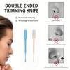 Two-piece set of dual-headed nose hair trimmers (with storage box), 2 pieces, unisex, nose care tool.