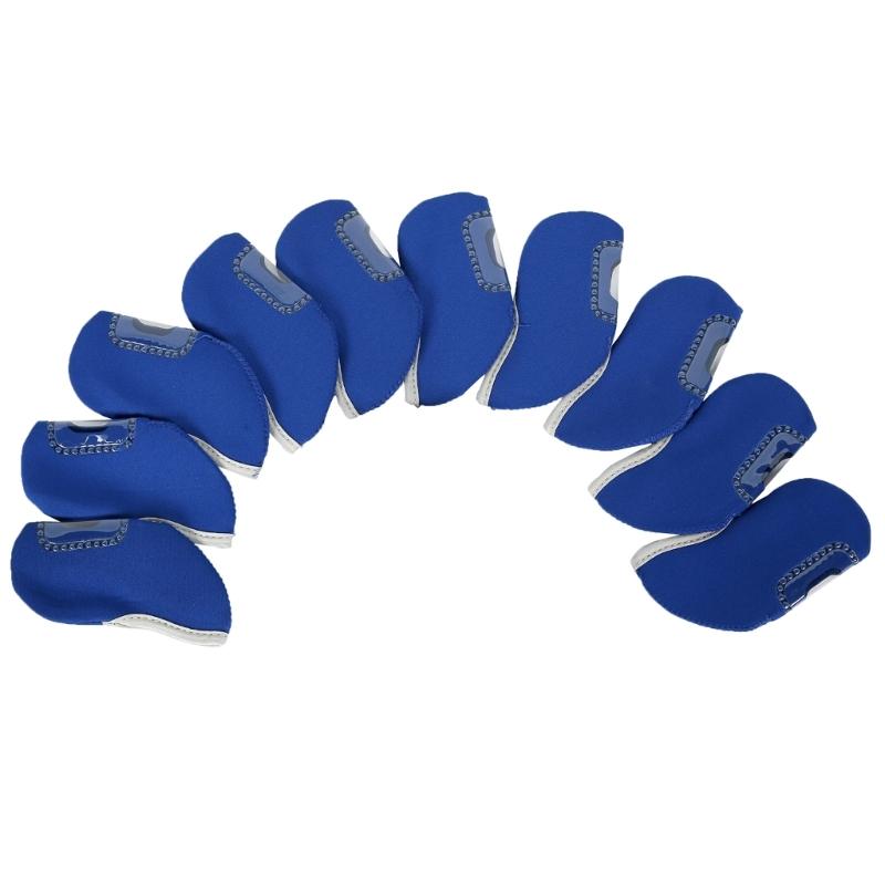 10Pcs Neoprene Golf Iron Head Covers Golf Wedge Covers Iron Putter Headcovers