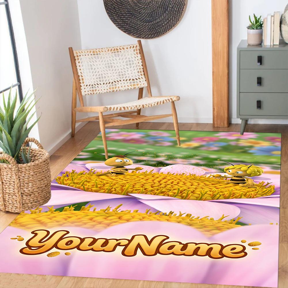 Biene Maja Customize Your Name Carpet Perfect for Outdoor Entryway Study room Dormitory Antislip Carpet Decorate Offices Spiritual Gift