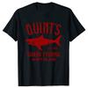 Quints Shark Jaws Amity Island 1975 Navy Tshirt Unisex Cotton Clothing Casual Basic T Shirt Oversized Fitness Tshirt Tees Tops