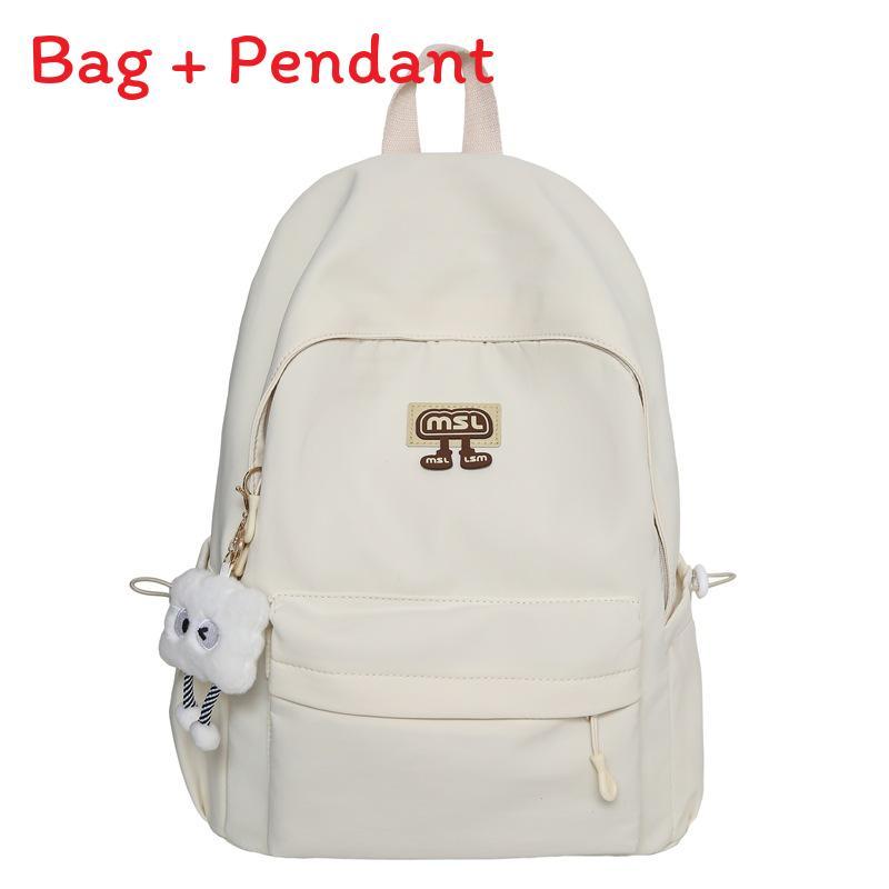Girl Backpack For School With Breathable Nylon Material And Stylish Splicing Design