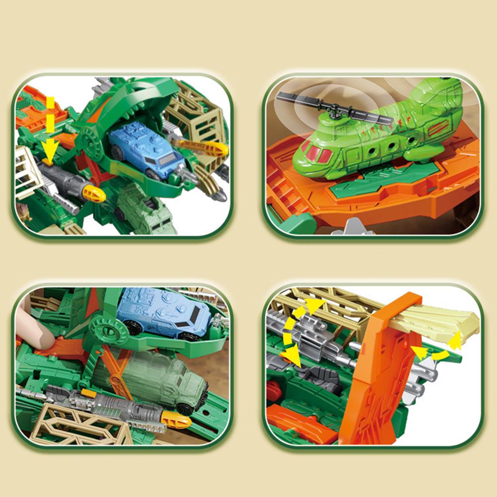 Pterosaur Transforming Aircraft Dinosaur Transformer Toys With 12 Mini Dino Figures & 8 Toy Cars For Kids Birthday Gifts