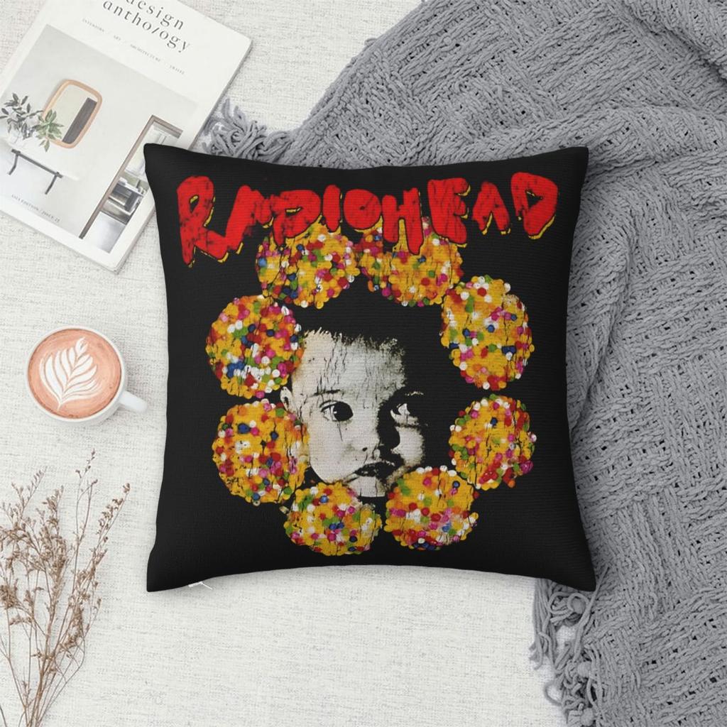 80s Style Band Radioheads Printed Pillowcases Cushion Cover Pillow Covers Warm Car Decor Square Multiple Sizes