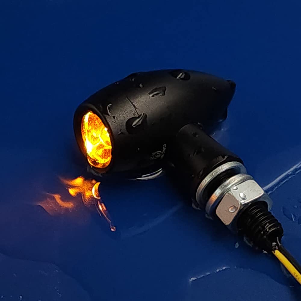 BAR AUTOTECH LED Motorcycle Turn Signal, Cannonball Type, Aluminum Alloy, Ultra Small, E-Mark, Waterproof,