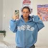 2024 European & American Streetwear Women's Zippered Hooded Sweatshirt