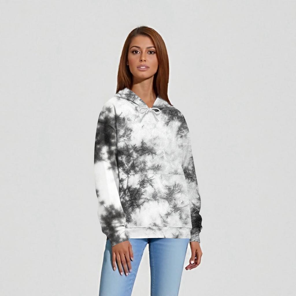 Damenmode Täglicher Lässiger Hoodie Langarm Bedrucktes Oberteil