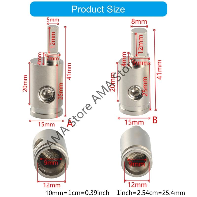 X7JF Amp Terminal Reducers Brass Automotive Sound Brass Wire Connector for Auto Sound