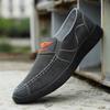 Fashion Spring and Summer Mens Canvas Shoes Slip On Work Shoes Non-slip Breathable Deodorant Sneakers