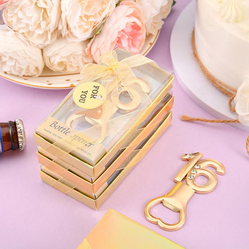 16/18/20/21/30/40/50/60 Shape Bottle Opener For Birthday Party Return Gifts Souvenirs Wedding Beer Opener Birthday Bottle Opener