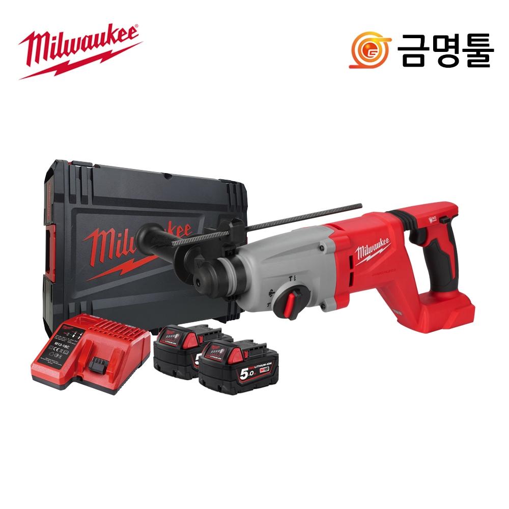 

Аккумуляторная ударная дрель Milwaukee M18 BLHACD26 502X, 18 В, 5,0 Ач, двигатель BL, 3 режима, беспроводной перфоратор