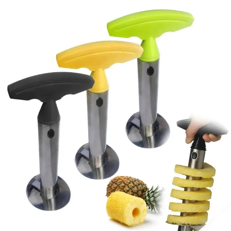 2024 Stainless Steel Pineapple Corer Peeler Cutter Easy Fruit Parer Cutting Tool Home Kitchen Western Restaurant Accessories 3 Colors