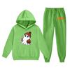 Kids Halloween Hoodie and Pants Set Soft Comfortable Fabric Long Sleeve Pullover with Ghost Pumpkin Print Suitable for Fall and Halloween Events