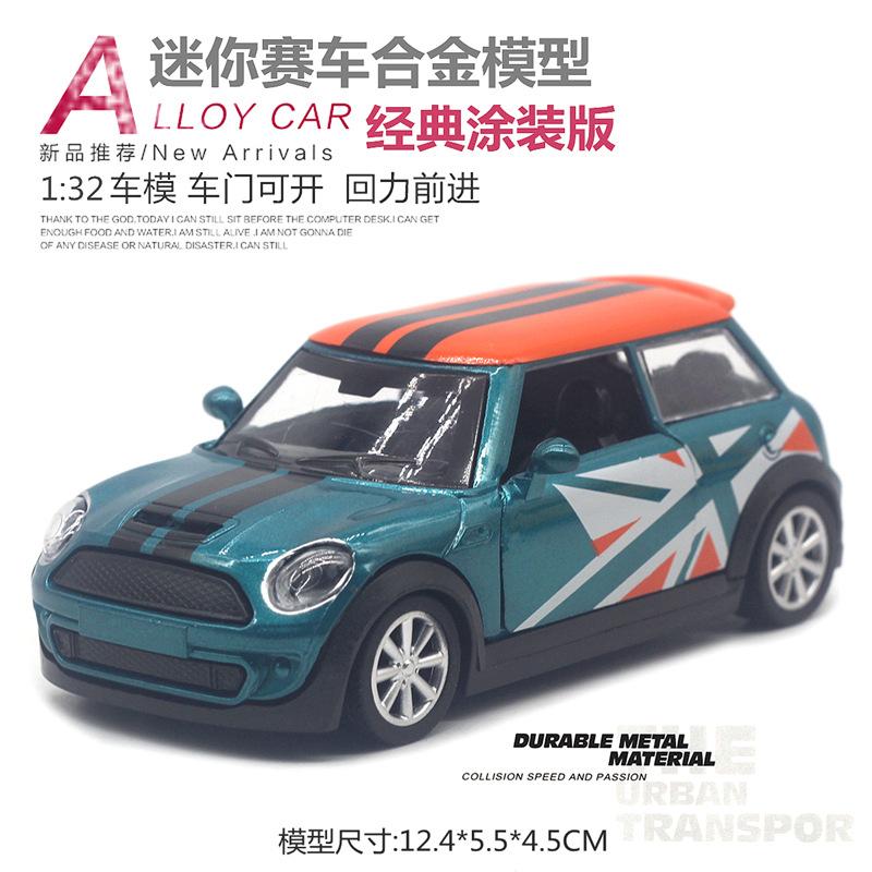 1:32 Mini Cooper Classic car Alloy Model Diecast Metal Car Vehicles Model Simulation Miniature Scale Kids Toys Gifts