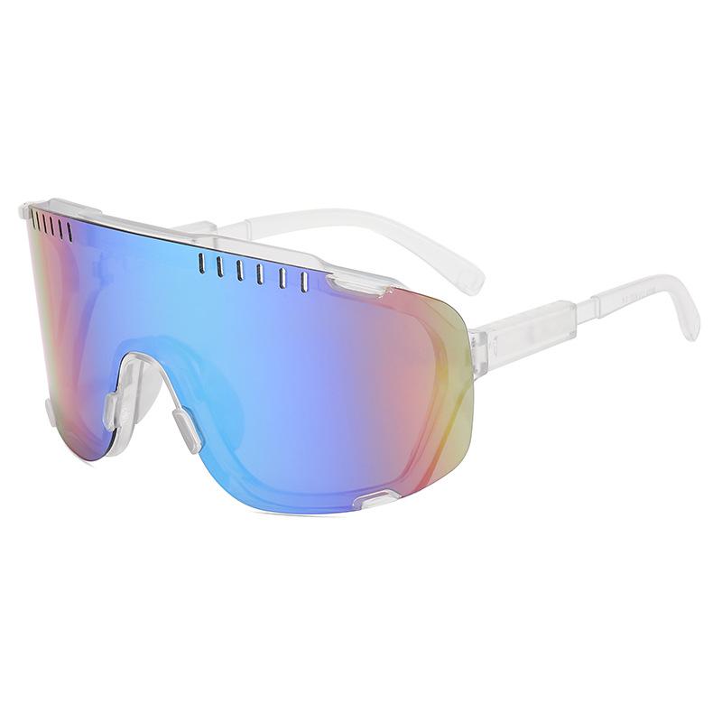 

New Outdoor Cycling Glasses Large Frame Colorful Anti-ultraviolet Sunglasses Fashionable Sports Sunglasses Men 9929 зелёный