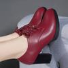 Women's High Heels Shoes Platform Bottom Black Work Shoes Woman Dress Spring Autumn Round Toe Thick Heel Big Size 43 Casual Pump