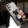 For Galaxy S26 Ultra Plus Case with Cartoon 3D Bear Stand Luxury Slim Gradient Plating Glitter Girls Stylish For Samsung Galaxy S26 + Ultra Back Cover