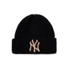 MLB Embroidered Logo Knitted Warm Acrylic Fleece Hat Unisex Couple Style Black 3ABNM0716-50GOS