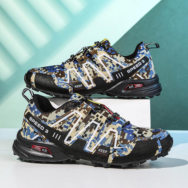 Men's Shoes Hiking Shoes Autumn New Breathable Mesh Sneakers Outdoor Hiking Wading Travel Shoes Climbing Shoes Large Size