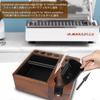 Espresso Knock Box, Espresso Accessory Organizer Box, 51mm-58mm Tamping Station Base, 9-in-1 Storage Wooden Espresso Tamper Mat, Tamper Stand,