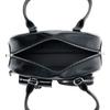 [Coboca+] C25412 Synthetic Leather Double Pocket Clear Window Bag, 3 Colors (BlackIvoryPink), Photo Card Storage (Black)