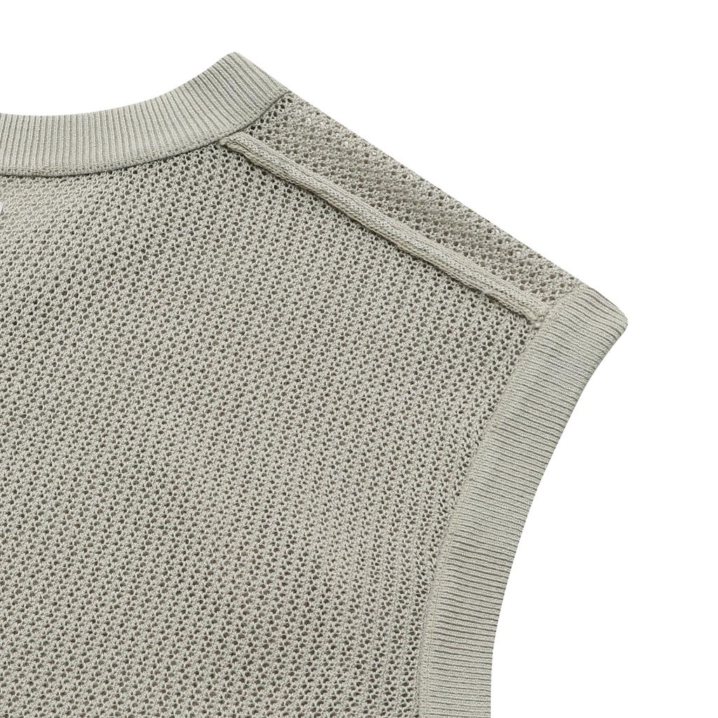 Ledept Crochet Vest [Beige]