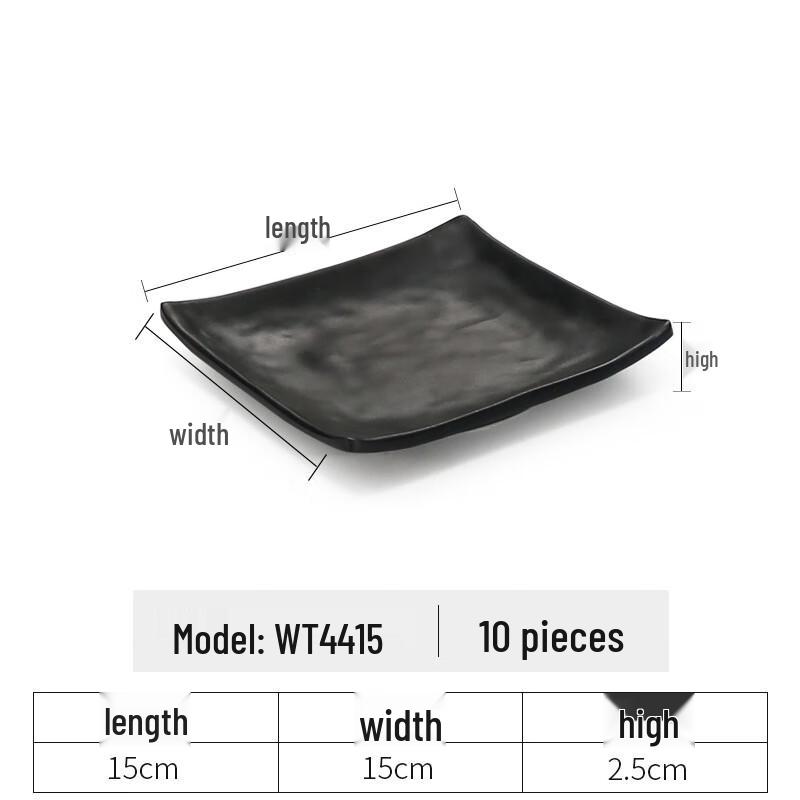 Japanese Style Melamine Side Dish Plates (10-Pack)