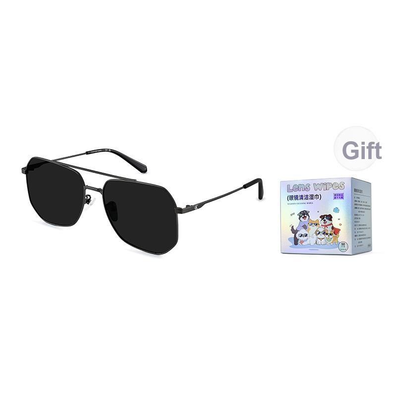 Calvin Klein Polarized Ultra-Light Double Beam Driving Travel Sunscreen UV Protection Sunglasses Irregular Shape Unisex sunglasses CKJ26217SPLB