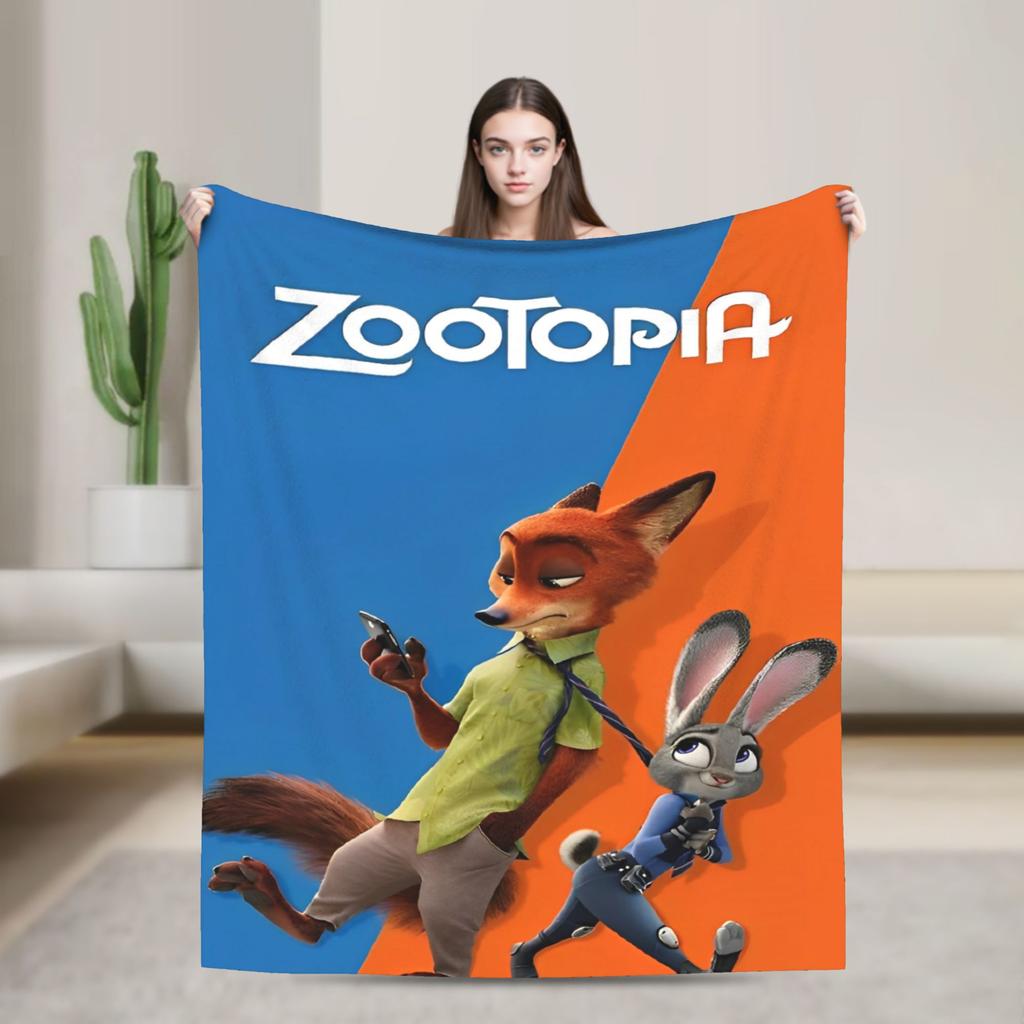 Zootopia Blanket Flannel Funny Warm Throw Blankets for Coverlet Winter