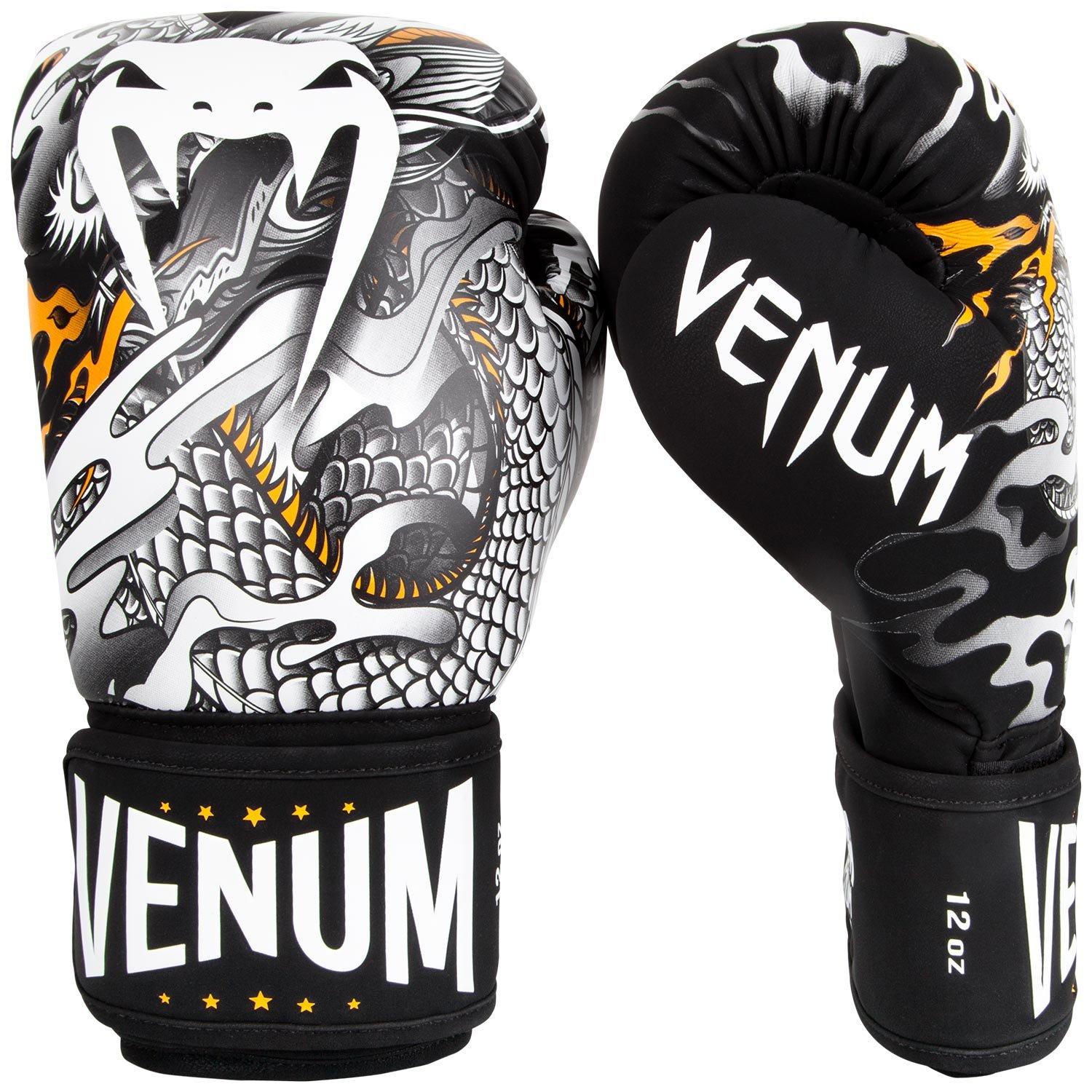 

VENUM Flight Boxing Gloves Dragon s (Black/White) (14oz)