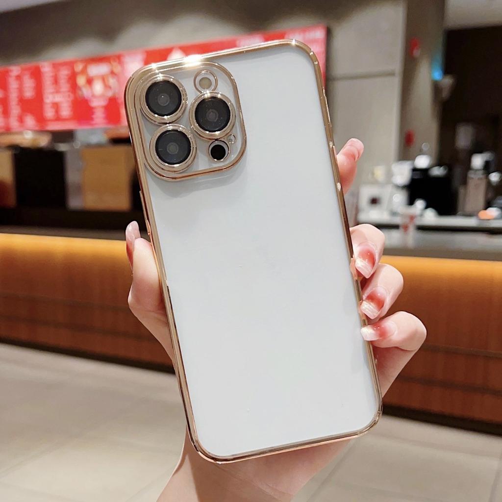 15 für Apple 14promax Galvanisierte Handyhülle Objektivfolie Staubdichtes Netz Integrierte Transparente Weichschale 13/12 Einfarbig 16