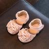Kids Toddler Girls Sandals For Wedding Party Princess Hollow Out Soft Bottom Leather Shoes Children Flats Shoes With Flower