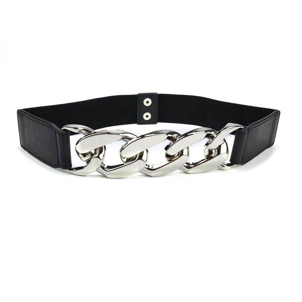 Belt Women'S Decoration Premium Metal Chain Women'S Belt Punk Wide Waist Seal Elastic Elastic Band