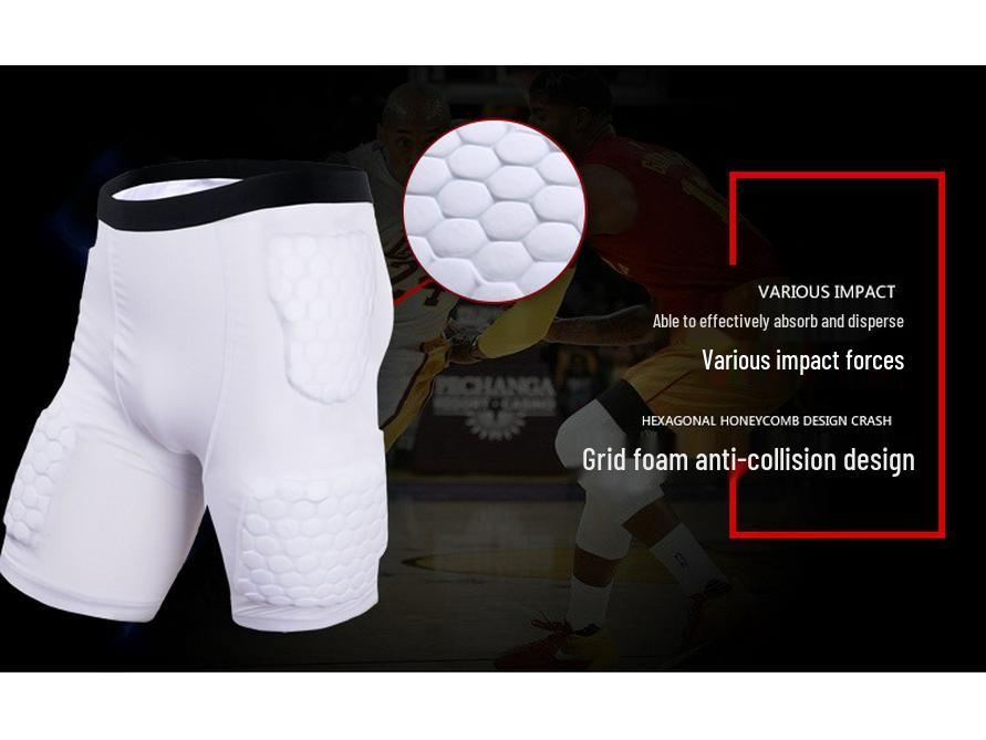 Basketball Anti-Collision Jersey & Shorts: Men's Honeycomb Compression Base Layer for Outdoor Sports
