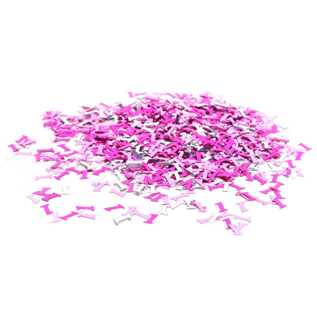 8mm Pink Confetti Party Glitter Sequin Table Decorations for Girl Baptism OrnamentsNumber