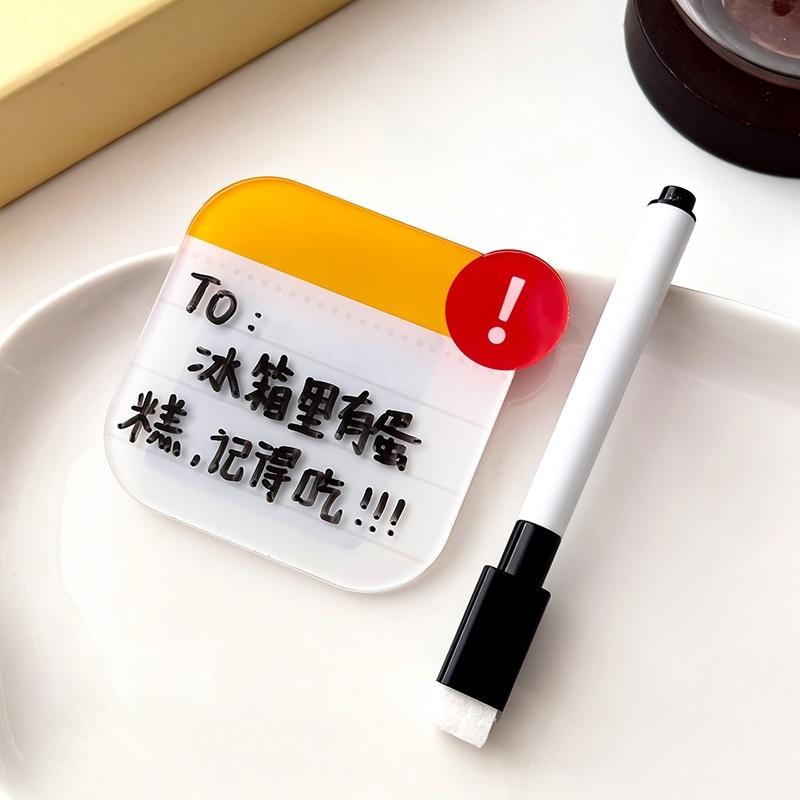 Eco Friendly Mini Acrylic Fridge Message Board Magnetic Dry Erase Whiteboard for Home Shopping List Reminder
