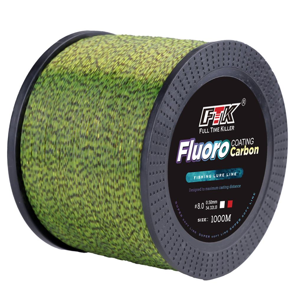 FTK Spotted 1,000-Meter Camouflage Nylon Line, Color-Changing Fishing Line, Abrasion-Resistant Main Line