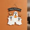 Cartoon Halloween Ghost Door Sign Wooden Door Hanging Haunted House Hanging Door Plate  Farmhouse