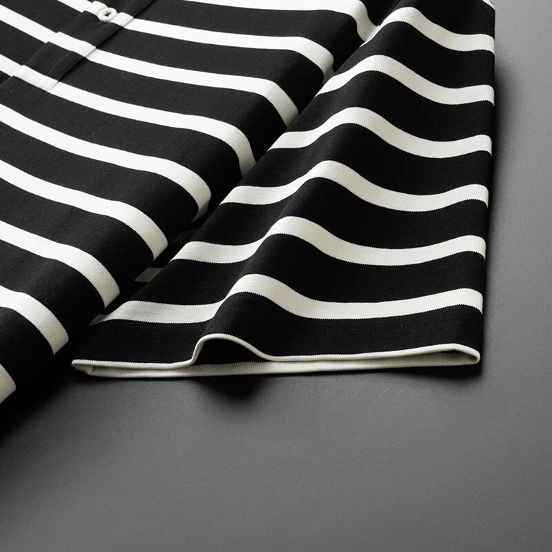 Men's Plus Size Striped Color Block Cotton Blend Polo Shirt