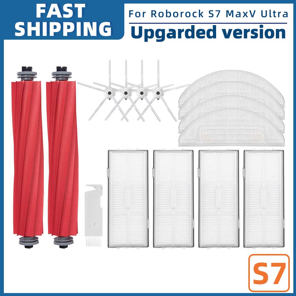 Compatible For ( Roborock S7 Max V Ultra, S7 Max V Plus, S7 Pro Ultra, G10S Pro ) Roller Side Brush Filter Mop Dust Bag Part