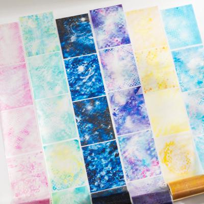 Journal GO 8x200cm Tidal Astrology Vintage Star River PET Tape Creative DIY Journal Material Collage Stationery Masking Tape
