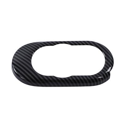 Carbon Fiber Style Multimedia Control Knob Cover Trims Replacement for F55 F56 F57 Hatchback