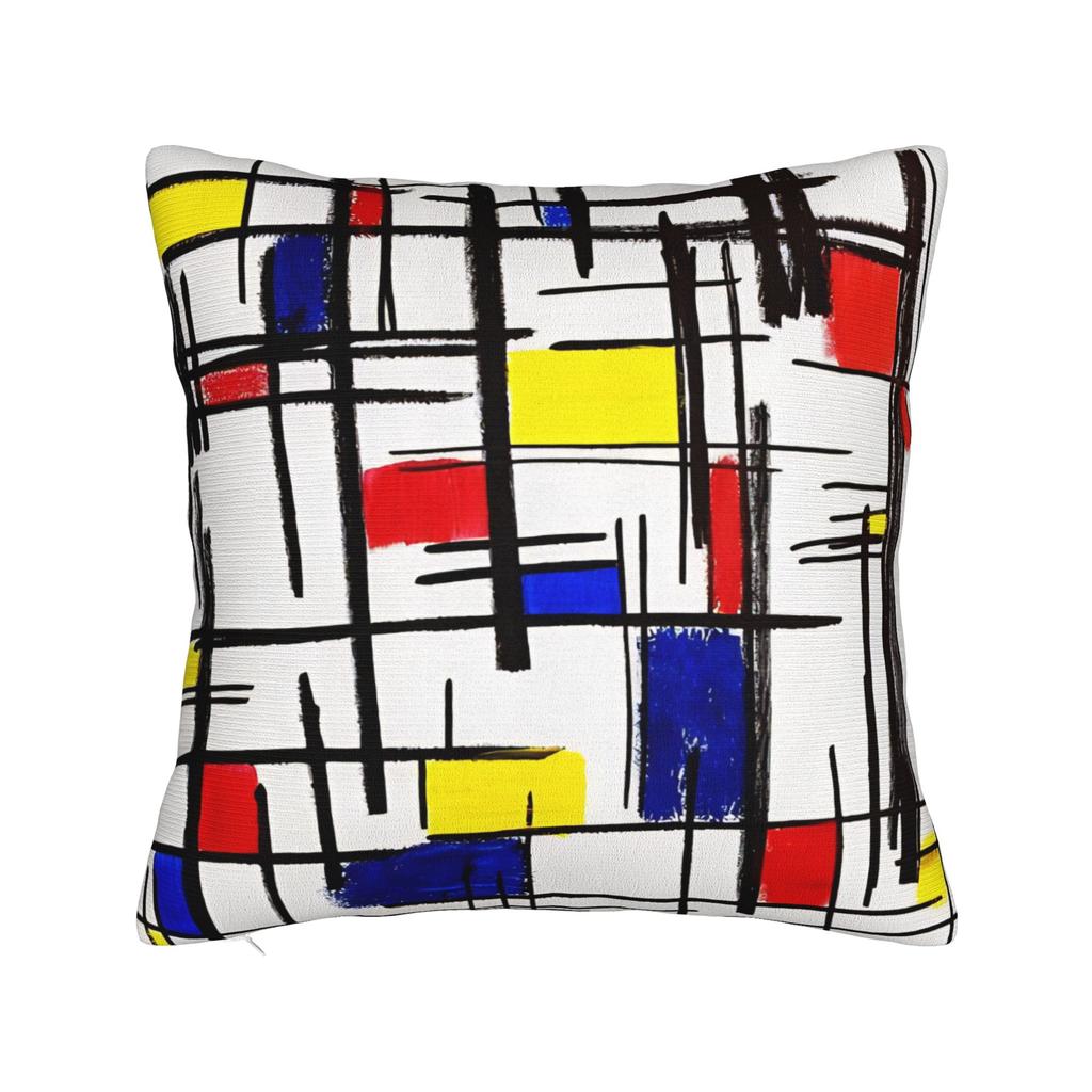 Home Decoration  Piet Mondrian De Stijl Pillowcase Accessories  Pillow Covers Zipper Multi-Size