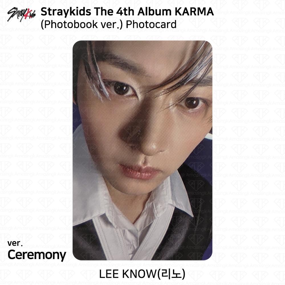 

Stray Kids 4-й альбом Karma версія фотокниги Офіційна фотокартка Leeknow (CEREMONY ver)