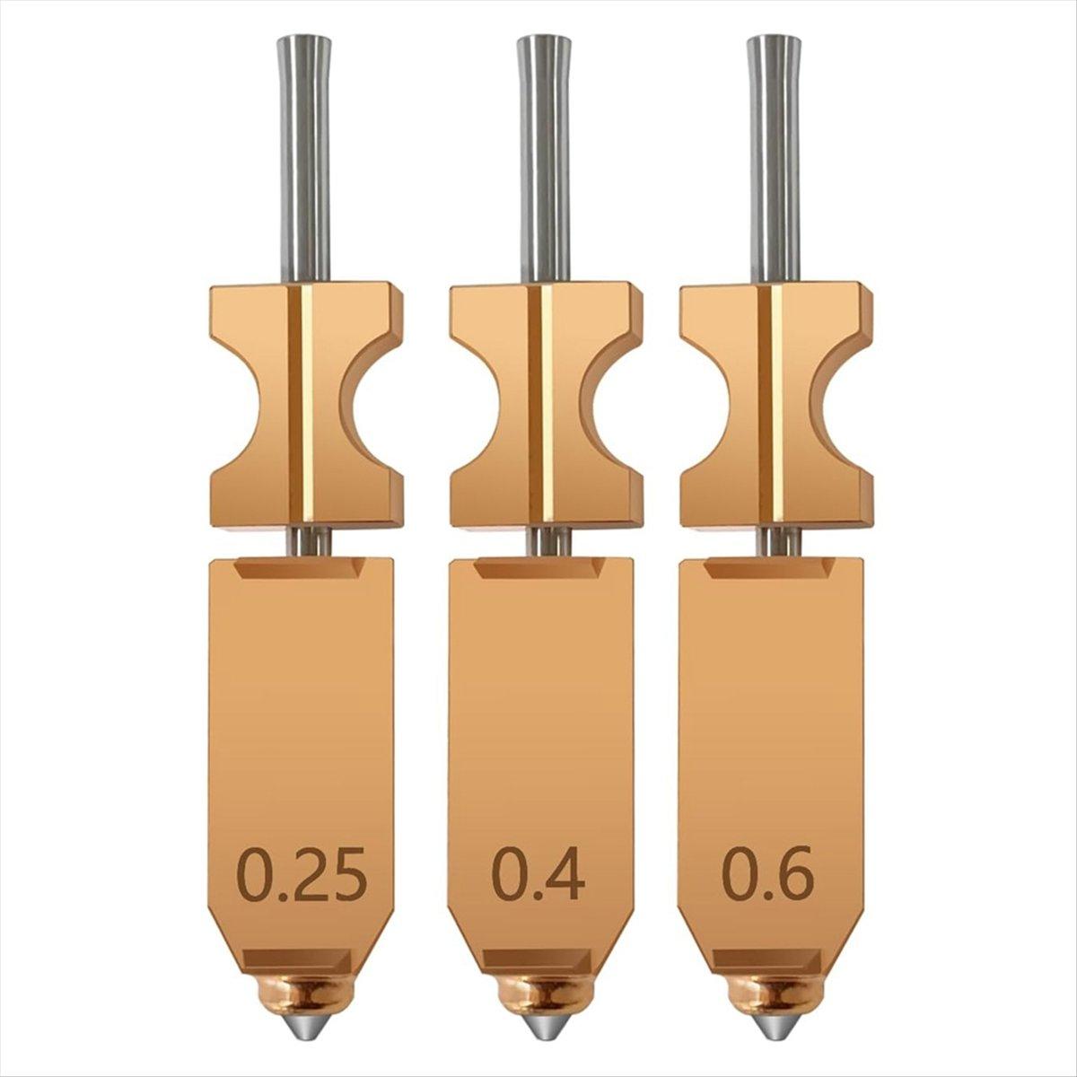 A78U 3pc Upgraded for AD5X Quick-Detachable Hotend Nozzle Quick Release Nozzle 0.25/0.4/0.6MM 3D Printer Parts China Mainland