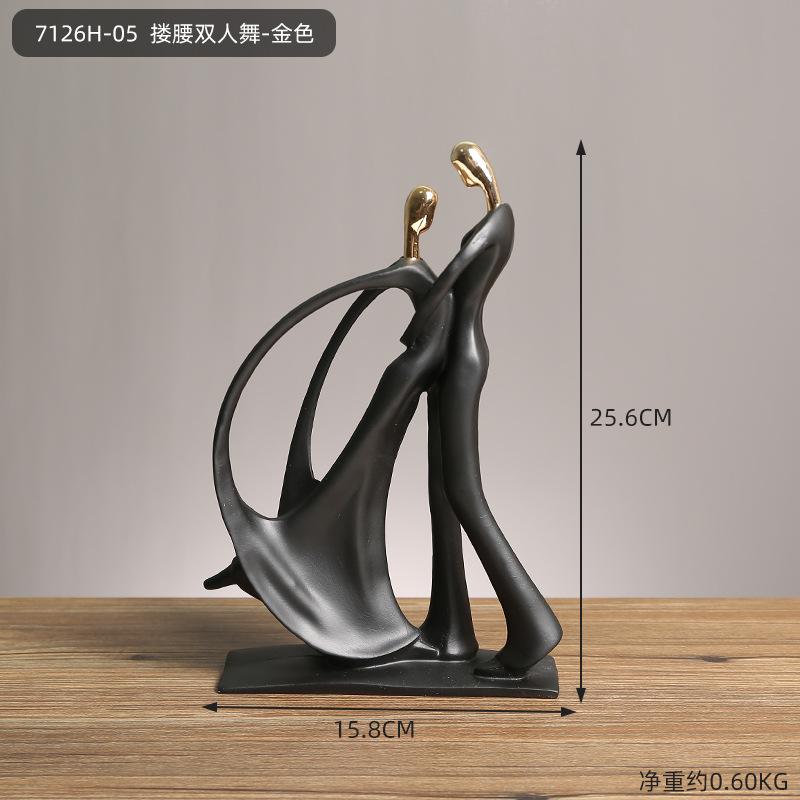 Home Character Ornaments Resin Situation Office Decorations Handicrafts Creative Love Sculpture Light Luxury Art Decoration