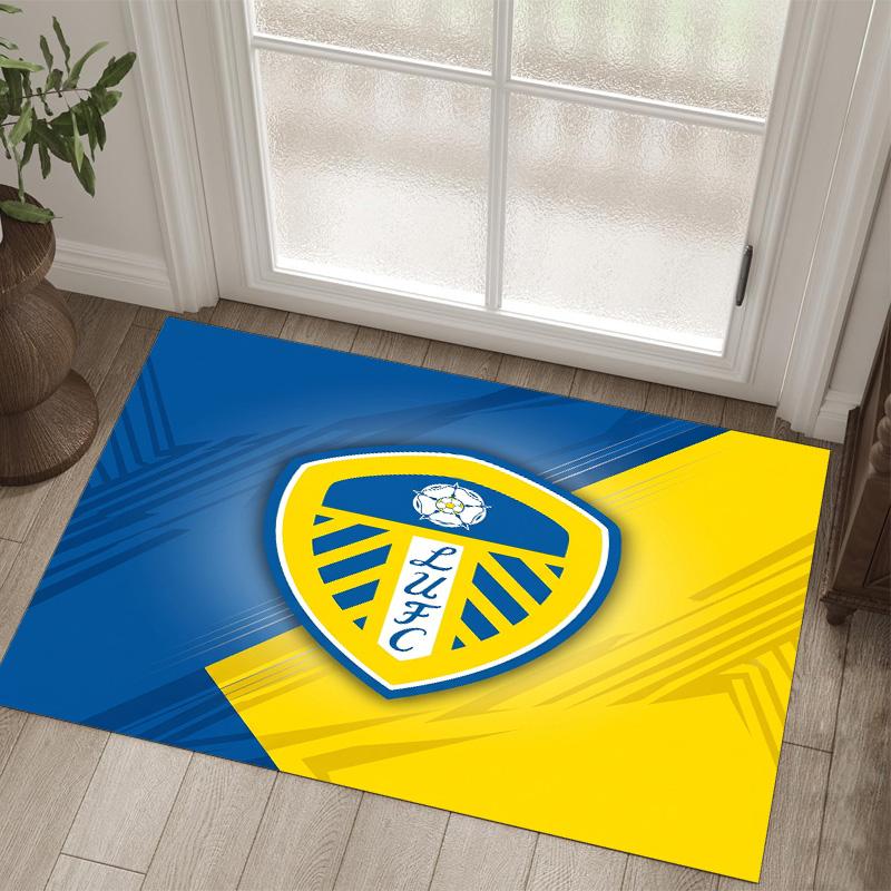 Leeds United Design Crystal Velvet Carpet Cozy Non?Slip Printed Rug For Bedroom Living Room Entrance
