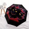 1pc Feline Flames Automatic Umbrella High Quality Canopy, Portable Folding Umbrella with, Ideal Gift for - Travel, Everyday, Formal Events, Stylish Ac