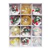 12 Pcs Clear Christmas Ball Ornaments 2.36" Shatterproof Plastic Hanging Xmas Tree Baubles Set with Stuffed Decorations for Holiday Party Home Decor
