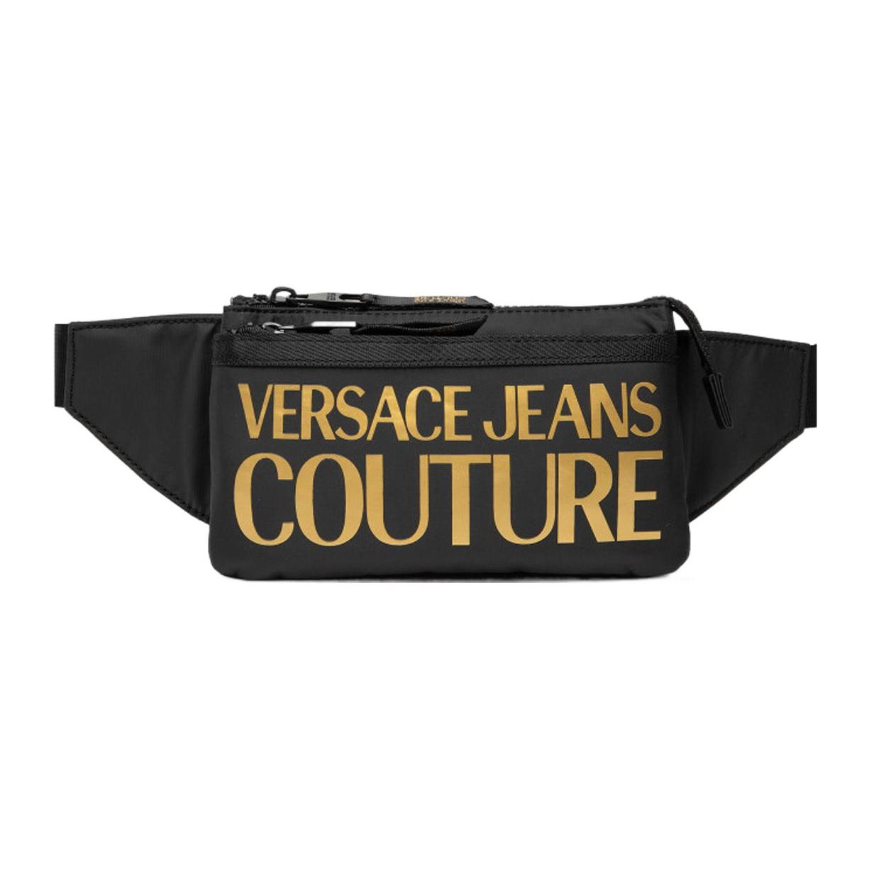 

Versace Jeans Couture Baroque Letter Logo Patch Chest Bag Waist Bag Polyester Men bags Black 73YA4B92ZS394G89 Basic Set (Bag+Dust Bag)