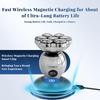 Shaver For Men, Wireless Charging Floating Head Shaver, IPX7 With 7 Rotating Shaver Heads, Nose Hair Sideburn For Body, Face